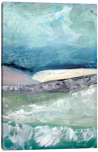 Blush Pink Mountainscape II Canvas Art Print