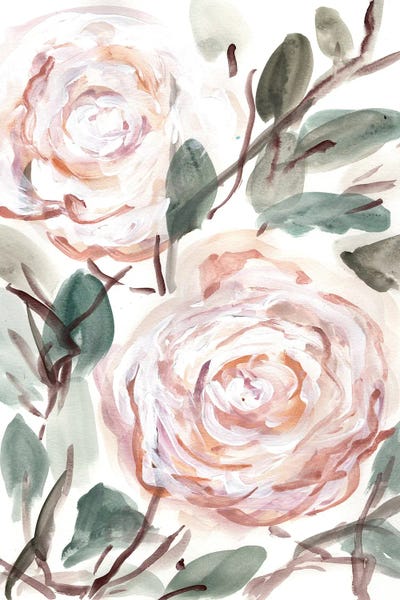 Farmhouse Bush Coral Pink I by Marcy Chapman art print