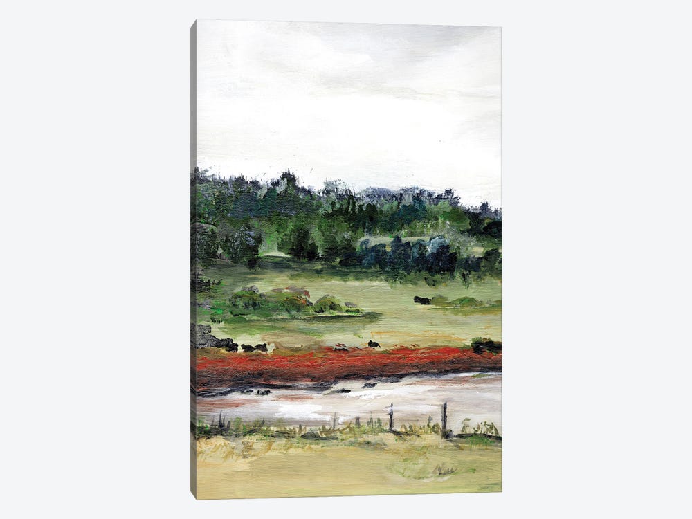 Farmhouse Fields I by Marcy Chapman 1-piece Canvas Art Print