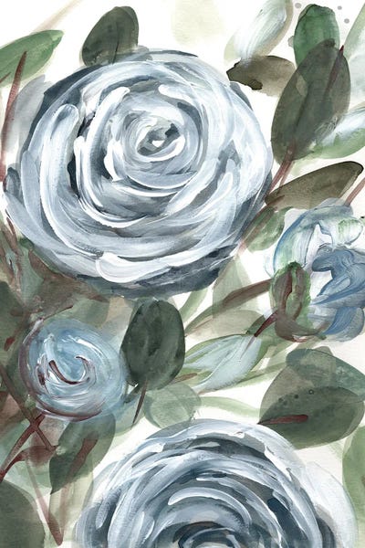 Marcy Chapman: Farmhouse Rose Blue II by Marcy Chapman
