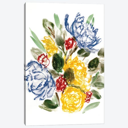 Chalky Blue & Yellow I Canvas Print #CHP48} by Marcy Chapman Canvas Art