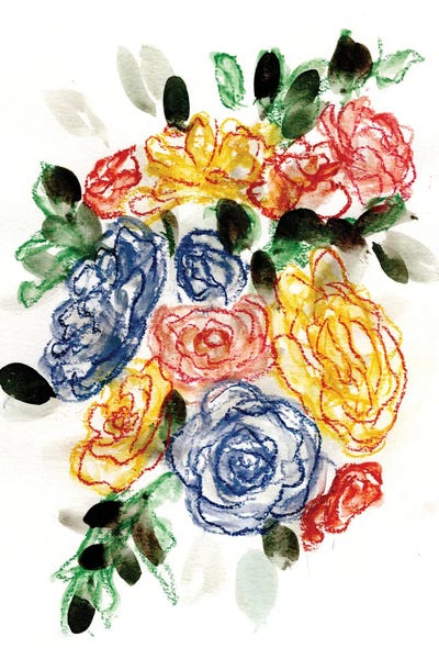 Marcy Chapman: Chalky Blue & Yellow II by Marcy Chapman