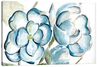 Morning Magnolias Canvas Art Print - Minimalist Flowers