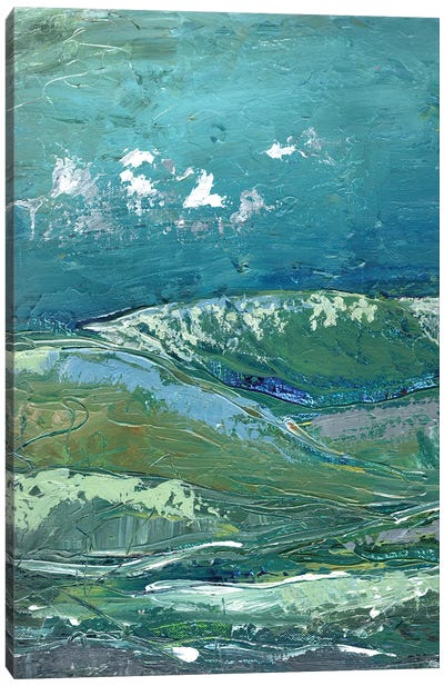 Blue Mountainscape I Canvas Art Print