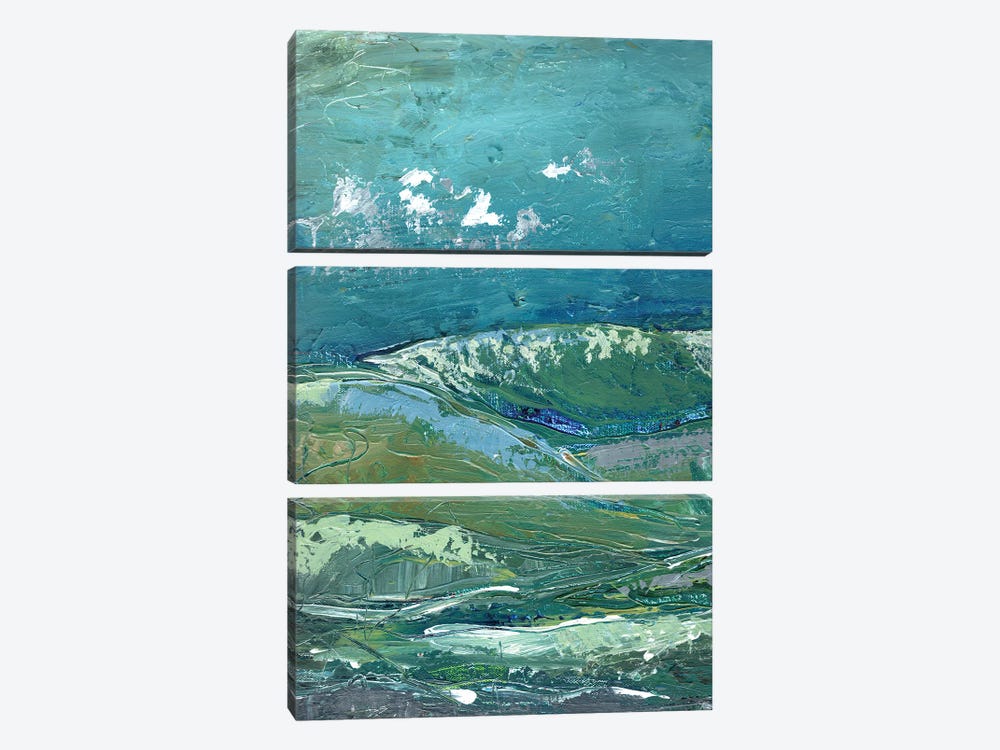 Blue Mountainscape I by Marcy Chapman 3-piece Canvas Art Print