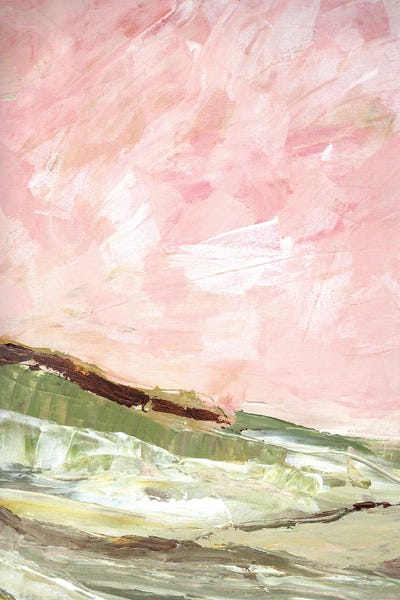 Marcy Chapman: Green & Pink Hills I by Marcy Chapman