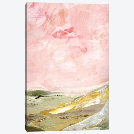 Green & Pink Hills II Canvas Print #CHP69} by Marcy Chapman Canvas Artwork