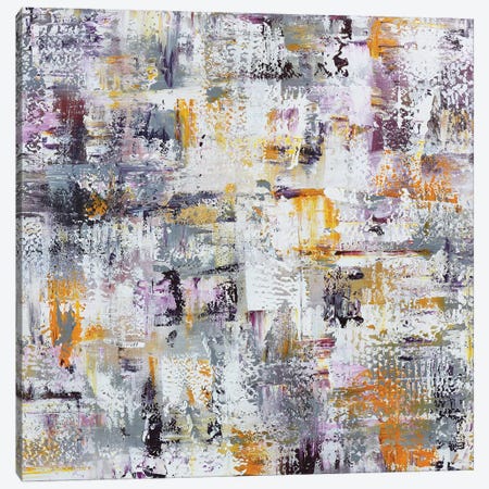 Gold Purple Grey Abstract Canvas Print #CHP6} by Marcy Chapman Art Print
