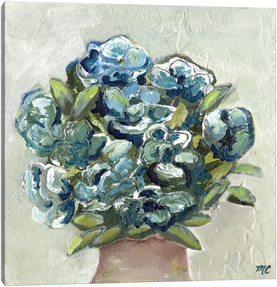 Vase of Blues Canvas Art Print