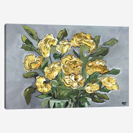 Yellow Farmhouse Bouquet Canvas Print #CHP80} by Marcy Chapman Canvas Artwork