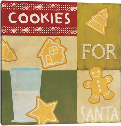 Keeping Santa Fat Canvas Art Print - Christmas Signs & Sentiments