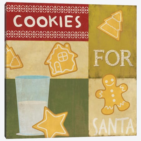 Keeping Santa Fat Canvas Print #CHR6} by 5by5collective Canvas Art Print