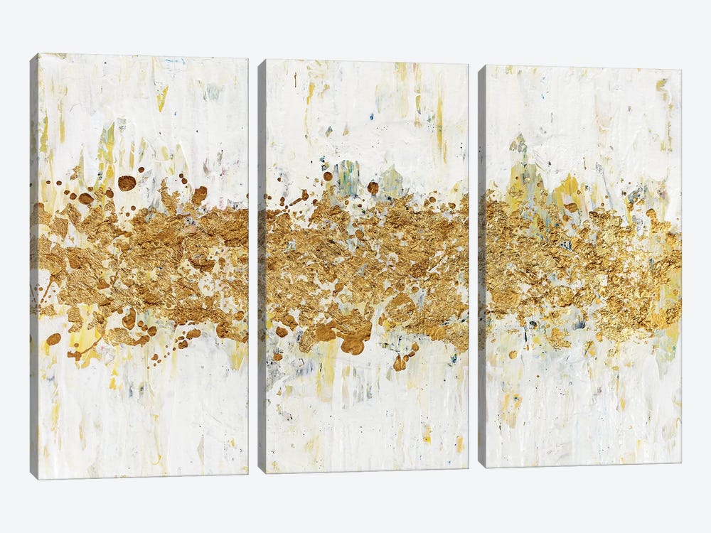 Speckles of Gold by Nikki Chauhan 3-piece Canvas Art
