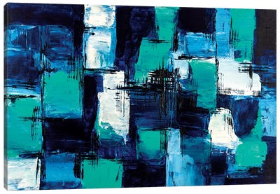 Blue & Teal Canvas Art Print