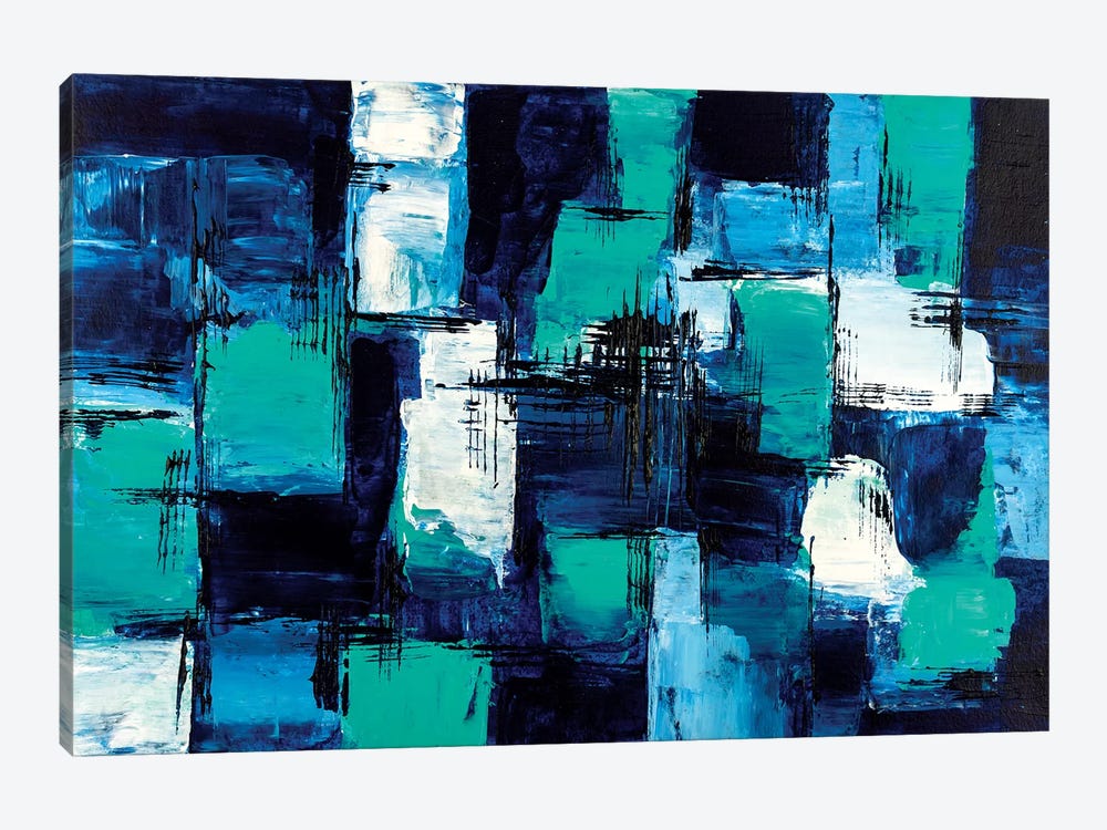 Blue & Teal by Nikki Chauhan 1-piece Art Print