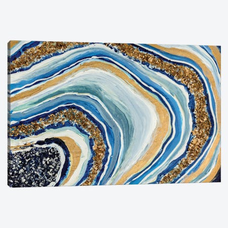 Blue Geode Canvas Print #CHU26} by Nikki Chauhan Canvas Art