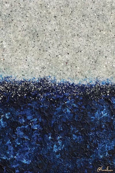 Large Modern Art - Canvas Prints: Silver Sapphire by Nikki Chauhan