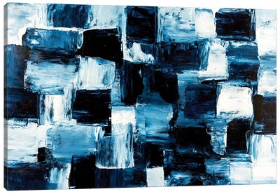Block Matrix Canvas Art Print - Muted & Modular Abstracts