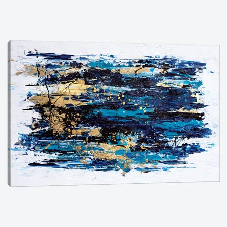 Blue Tide Canvas Print #CHU4} by Nikki Chauhan Canvas Artwork