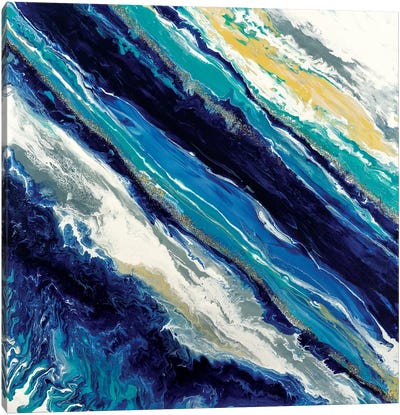 Blue Waves Canvas Art Print - Nikki Chauhan