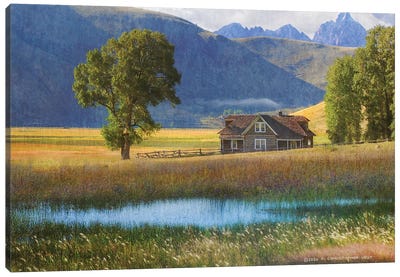 Miller House Grand Tetons Canvas Art Print - Teton Range Art
