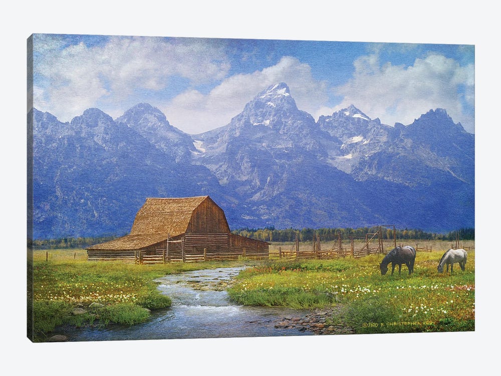 Moulton Barn by Christopher Vest 1-piece Canvas Art Print