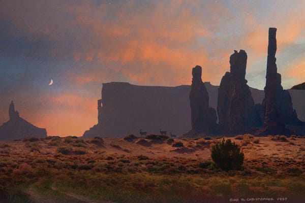 Christopher Vest: Monument Valley Scene by Christopher Vest