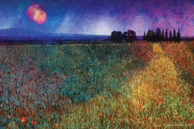 Wheat Field And Trees by Christopher Vest metal wall art