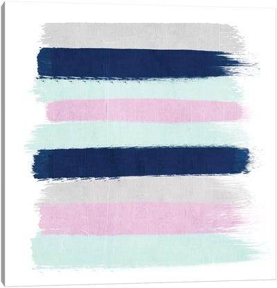Berti Stripes Canvas Art Print - Charlotte Winter