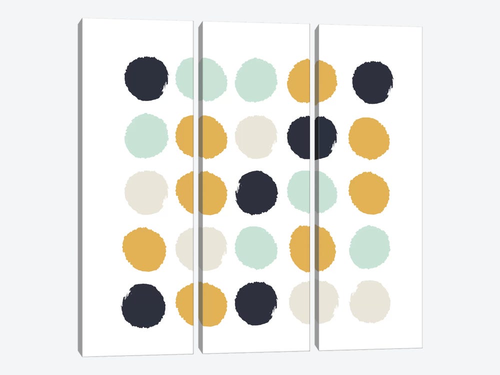 Tinsley Dots by Charlotte Winter 3-piece Canvas Print