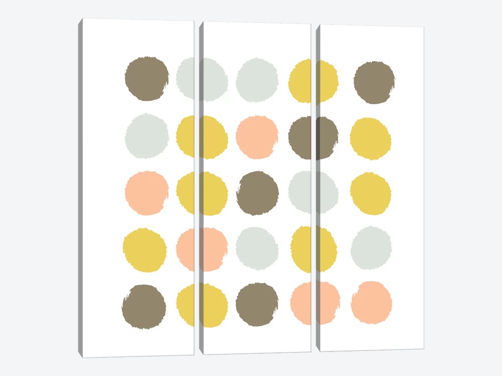 Upton Dots by Charlotte Winter 3-piece Canvas Wall Art