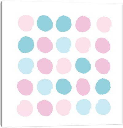Danni Dots Canvas Art Print - Polka Dot Patterns