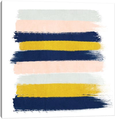 Esther Stripes Canvas Art Print - Stripe Patterns
