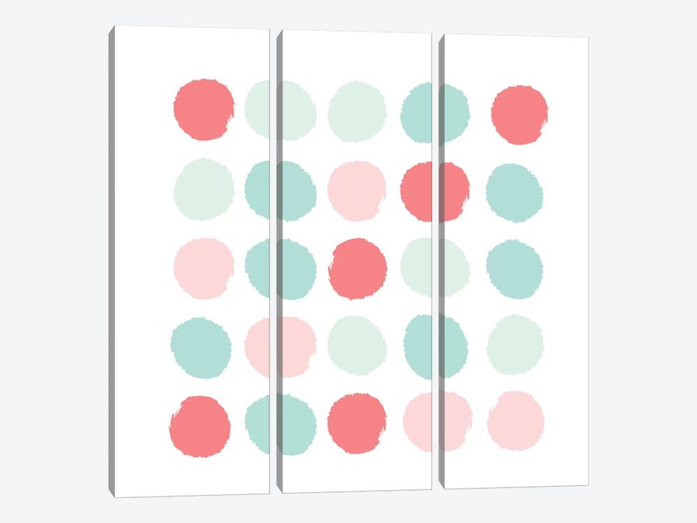 Florence Dots by Charlotte Winter 3-piece Canvas Print