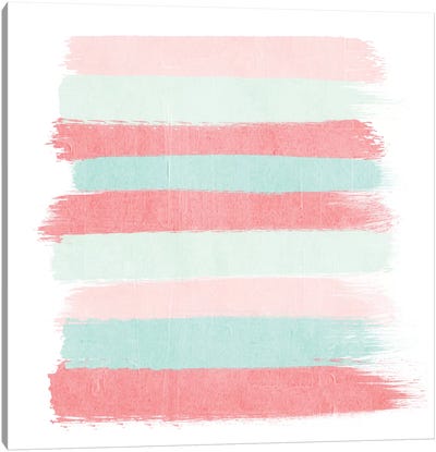 Florence Stripes Canvas Art Print - Charlotte Winter