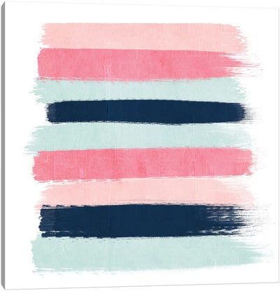 Isla Stripes Canvas Art Print - Stripe Patterns