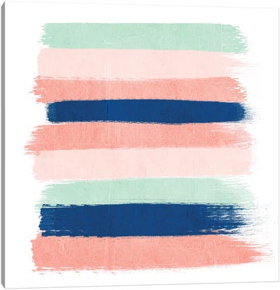 Kiela Stripes Canvas Art Print - Linear Abstract Art