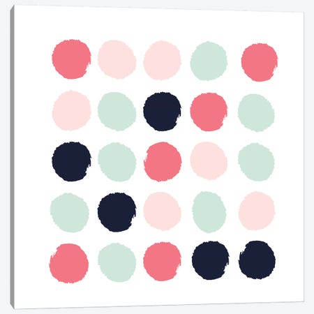 Loral Dots Canvas Print #CHW62} by Charlotte Winter Canvas Print