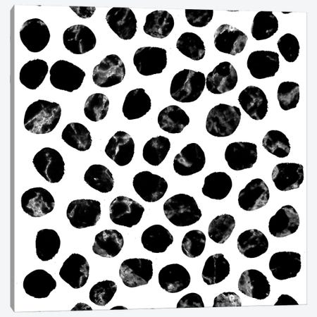 Marble Dots B&W Canvas Print #CHW65} by Charlotte Winter Canvas Art