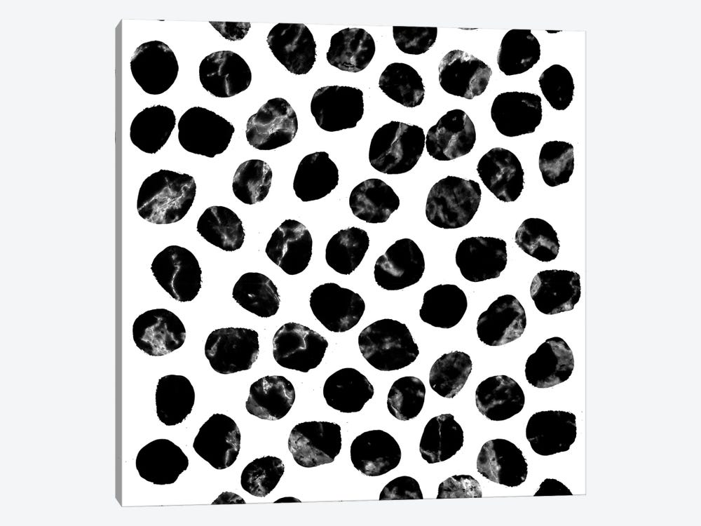 Marble Dots B&W by Charlotte Winter 1-piece Art Print