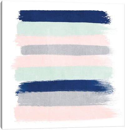 Melia Stripes Canvas Art Print - Charlotte Winter