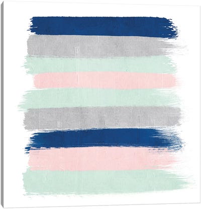 Ostara Stripes Canvas Art Print - Charlotte Winter