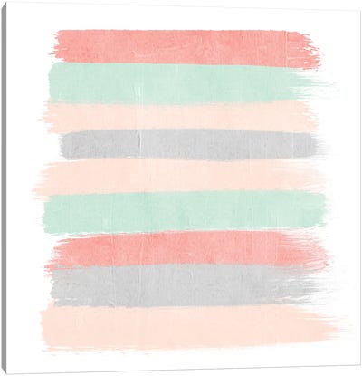 Pippa Stripes Canvas Art Print - Charlotte Winter