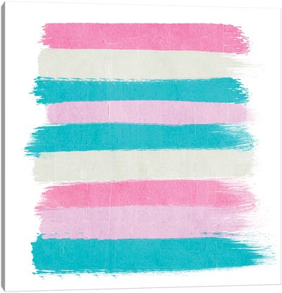 Rhea Stripes Canvas Art Print - Charlotte Winter