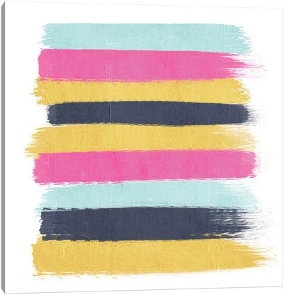 Sacha Stripes Canvas Art Print - Stripe Patterns
