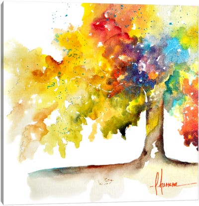 Rainbow Trees I Canvas Art Print - Leticia Herrera
