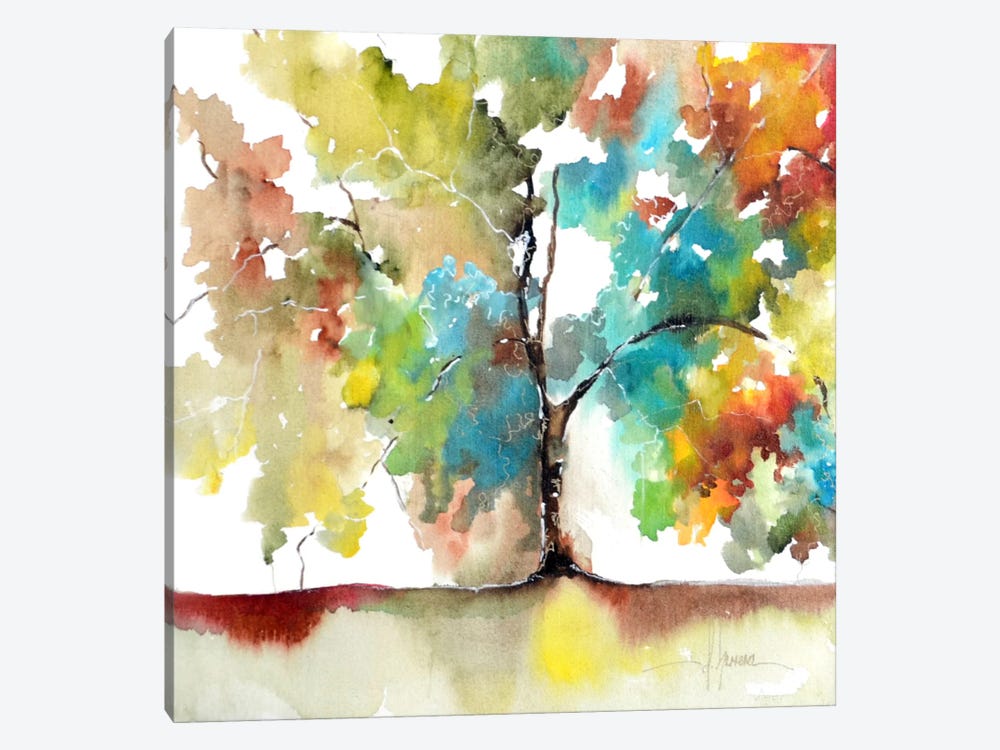 Rainbow Trees III by Leticia Herrera 1-piece Canvas Print