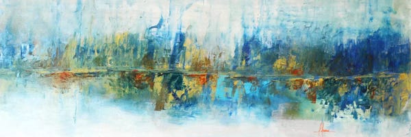 Large Modern Art - Canvas Prints: Aqua Azul by Leticia Herrera