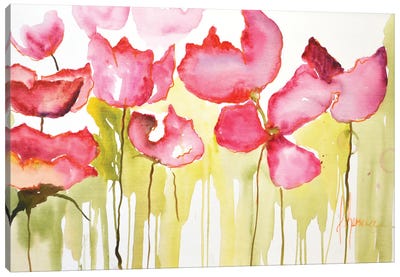 Horizontal Flores I Canvas Art Print - Leticia Herrera