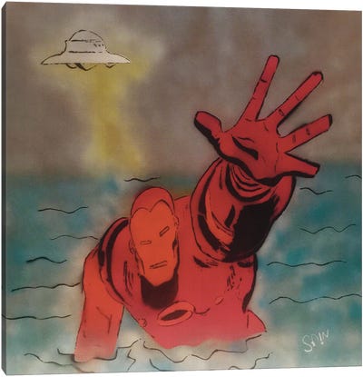 Any Resistance Is Useless Canvas Art Print - Iron Man